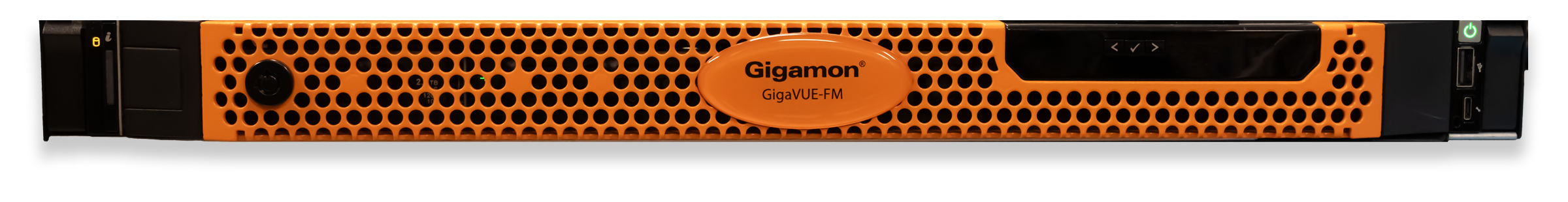 Gigamon Deep Observability Pipeline diagram showing integration of hybrid cloud environments (AWS, Azure, Google Cloud, Kubernetes, VMware) with GigaVUE-FM, feeding into security, performance, and analytics tools via REST API.